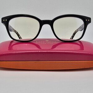 *SOLD*Kate Spade Rebecca 2 Black on Cheetah +0.00 Blue Light Reader Glasses Fram